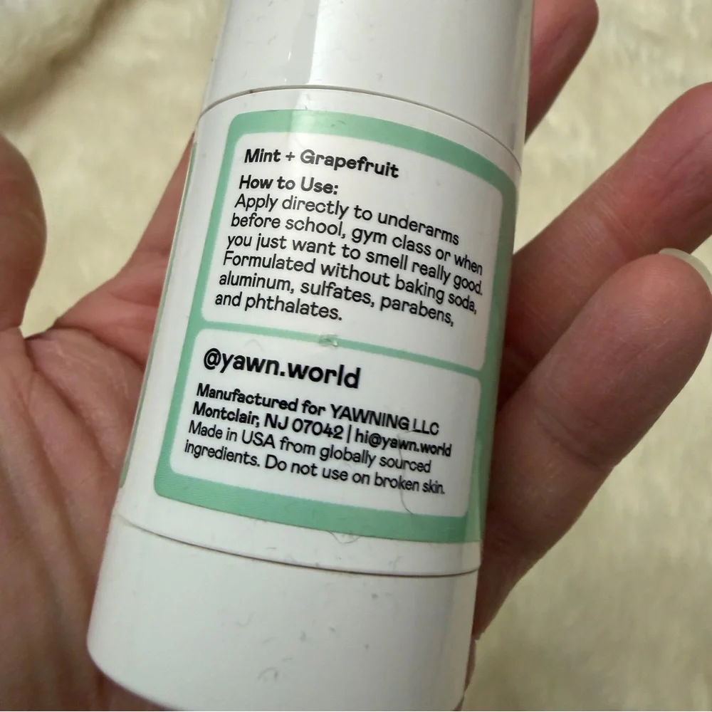 YAWN Minty Fresh Deodorant Stick kids